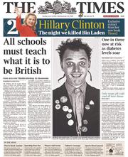The Times (UK) Newspaper Front Page for 10 June 2014