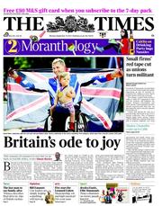 The Times (UK) Newspaper Front Page for 10 September 2012