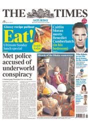 The Times (UK) Newspaper Front Page for 11 May 2013