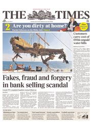 The Times (UK) Newspaper Front Page for 11 June 2013
