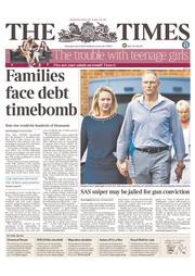The Times (UK) Newspaper Front Page for 11 July 2013