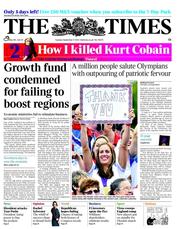 The Times (UK) Newspaper Front Page for 11 September 2012