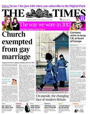 The Times (UK) Newspaper Front Page for 12 December 2012