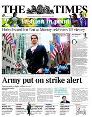 The Times (UK) Newspaper Front Page for 12 September 2012