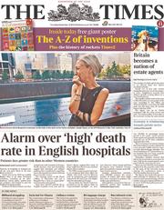 The Times (UK) Newspaper Front Page for 12 September 2013