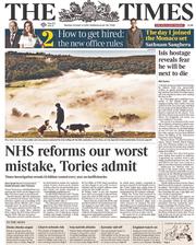 The Times (UK) Newspaper Front Page for 13 October 2014