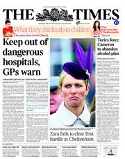The Times (UK) Newspaper Front Page for 13 March 2013