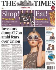 The Times (UK) Newspaper Front Page for 13 September 2014