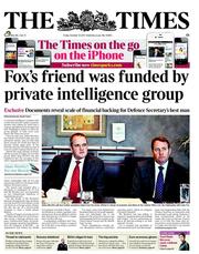 The Times (UK) Newspaper Front Page for 14 October 2011