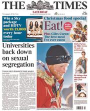 The Times (UK) Newspaper Front Page for 14 December 2013