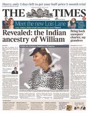 The Times (UK) Newspaper Front Page for 14 June 2013