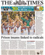 The Times (UK) Newspaper Front Page for 14 July 2014