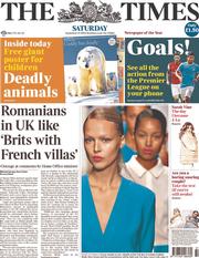 The Times (UK) Newspaper Front Page for 14 September 2013
