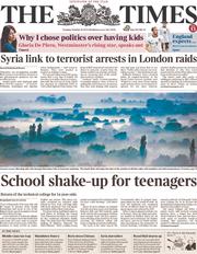 The Times (UK) Newspaper Front Page for 15 October 2013