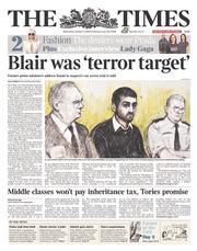 The Times (UK) Newspaper Front Page for 15 October 2014