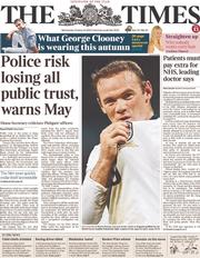 The Times (UK) Newspaper Front Page for 16 October 2013