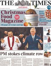 The Times (UK) Newspaper Front Page for 16 November 2013