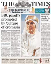 The Times (UK) Newspaper Front Page for 16 December 2013