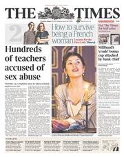 The Times (UK) Newspaper Front Page for 16 January 2014