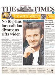 The Times (UK) Newspaper Front Page for 17 May 2013
