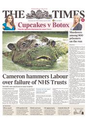 The Times (UK) Newspaper Front Page for 17 July 2013