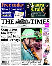 The Times (UK) Newspaper Front Page for 17 September 2011