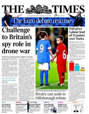 The Times (UK) Newspaper Front Page for 18 September 2012