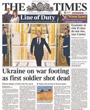 The Times (UK) Newspaper Front Page for 19 March 2014