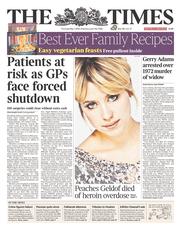 The Times (UK) Newspaper Front Page for 1 May 2014