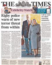 The Times (UK) Newspaper Front Page for 20 December 2013