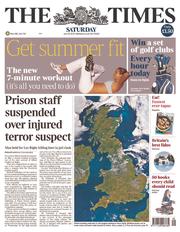 The Times (UK) Newspaper Front Page for 20 July 2013