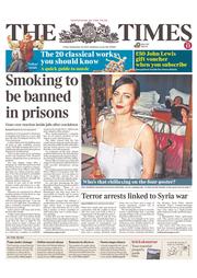 The Times (UK) Newspaper Front Page for 20 September 2013