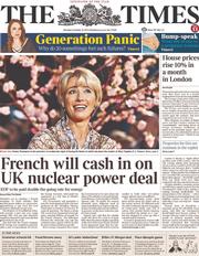 The Times (UK) Newspaper Front Page for 21 October 2013