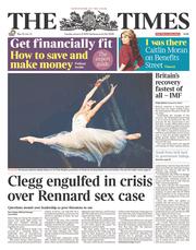 The Times (UK) Newspaper Front Page for 21 January 2014