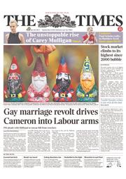 The Times (UK) Newspaper Front Page for 21 May 2013