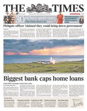 The Times (UK) Newspaper Front Page for 21 May 2014