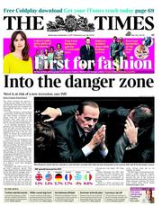 The Times (UK) Newspaper Front Page for 21 September 2011