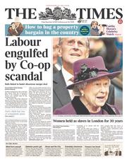 The Times (UK) Newspaper Front Page for 22 November 2013