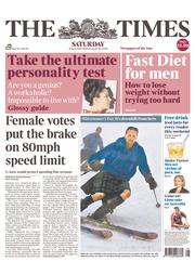 The Times (UK) Newspaper Front Page for 22 June 2013