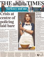 The Times (UK) Newspaper Front Page for 23 October 2013
