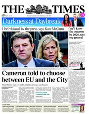 The Times (UK) Newspaper Front Page for 24 November 2011