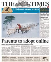 The Times (UK) Newspaper Front Page for 24 December 2013
