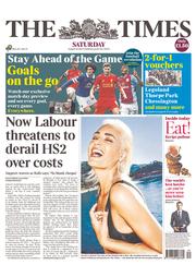 The Times (UK) Newspaper Front Page for 24 August 2013
