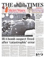 The Times (UK) Newspaper Front Page for 26 February 2014
