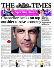 The Times (UK) Newspaper Front Page for 27 November 2012