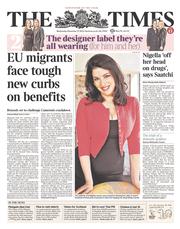 The Times (UK) Newspaper Front Page for 27 November 2013