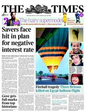 The Times (UK) Newspaper Front Page for 27 February 2013
