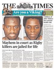 The Times (UK) Newspaper Front Page for 27 February 2014