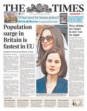 The Times (UK) Newspaper Front Page for 27 June 2014