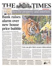 The Times (UK) Newspaper Front Page for 28 March 2014